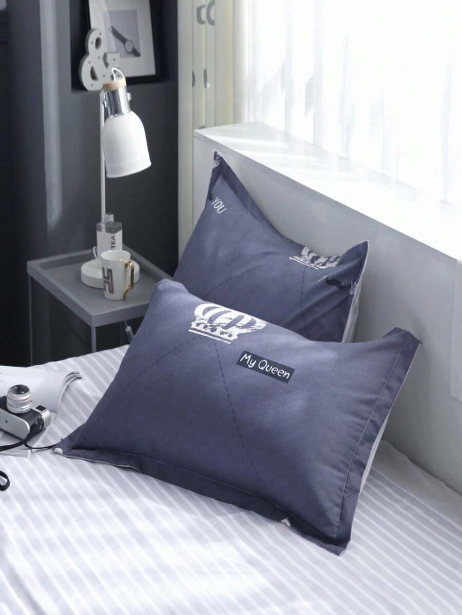 Polyester Nhuộm Giường đơn Vỏ gối Với Hoạt động In ấn - Nhiều màu - Xem 1