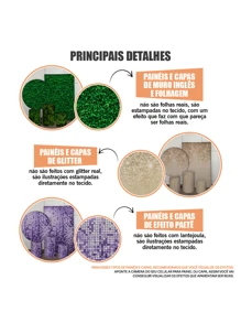 Kit 2 Painéis e Capas Festa Tecido Sublimado 3D Astronauta FKPC-390 - Verde - Visão 4