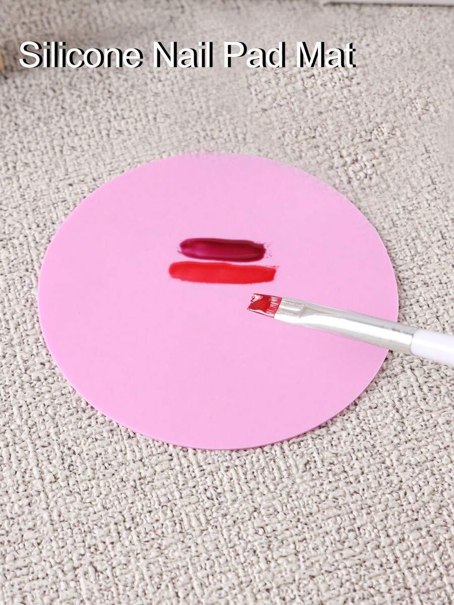 Silicone Washable Nail Practice Mat Manicure Liquid Tips Hand Rests Advanced Silicone Foldable Nail Practice Pad Table Mat Learning Tool - Multicolor - View 1