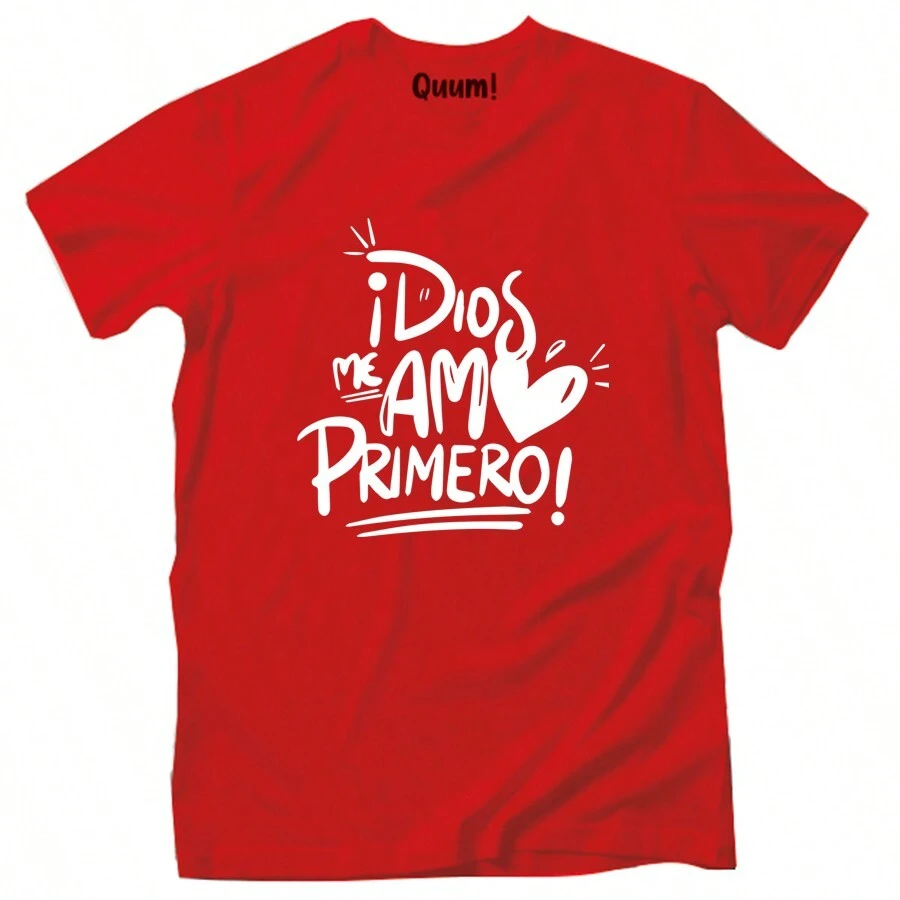Playera diseño Dios #10 - Rojo - Ver 1