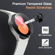 6 sztuk szkła hartowanego kompatybilnego z Galaxy Watch 5 4 3 42mm 44mm 40mm 46mm folia przeciw zarysowaniom Watch4 klasyczne folie ochronne na ekran prezent na urodziny, rodzinę, przyjaciół folia ochronna na ekran zegarka, etui na zegarek, akcesoria do zegarków