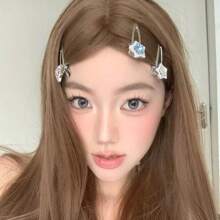 1个女士水钻星星装饰时尚鳄鱼夹，日常佩戴，皇家爪夹，发爪，发卡，学习用品，发饰，派对，头部饰品，发夹 - 多色 - 查看 3