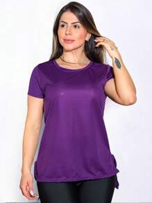 Women Sports Tees & Tanks - 紫色 - 查看 1