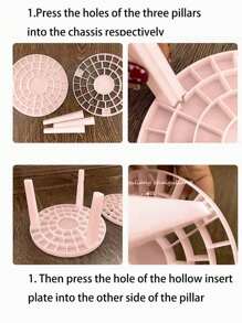 1pc Makeup Brush Organizer, Plastic Pen Holder 49 Holes Container For Large Capacity Round Pencil Holder, Brush Storage Tube
