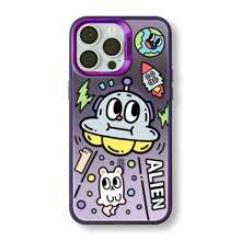 Cute Cartoon Ufo Magnetic Phone Case With Magnetic Phone Holder Compatible With IPhone