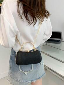 Bolso De Mano Elegante Para Fiestas - Negro - Ver 3