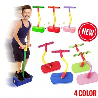 1 件儿童泡沫青蛙跳跃玩具，弹跳弹簧感官训练棒，适合 6 岁以上男孩的户外玩具，女孩泡沫弹簧跳帽，儿童户外玩具，适合女孩的趣味玩具