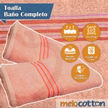 Toalla de baño completa colores varios tamaño 150x80cm peso 600g suave y absorbente ideal para hogar hotel spa playa adultos y niños secado rápido textil premium uso diario - Verde - Ver 4