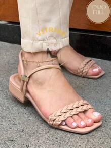 Women Flat Sandals - Bronze - View 2