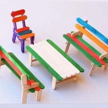 50入組巨型木工棒棒糖棒 6英寸長x 3/4英寸寬的冰條,適用於diy手工藝品,家庭藝術項目,教室用品