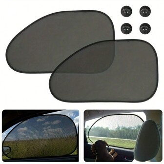 2pcs Universal Car Window Shade, Cling Sunshade For Car Windows - Sun, Glare And UV Rays Protection Window Car Sun Shades, Blocks Over 98% Of Harmful UV Rays (Large)(Two Models Are Shipped Randomly)