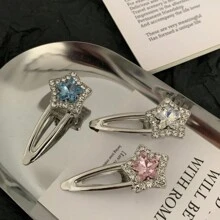 1个女士水钻星星装饰时尚鳄鱼夹，日常佩戴，皇家爪夹，发爪，发卡，学习用品，发饰，派对，头部饰品，发夹 - 多色 - 查看 9