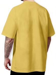 Men T-Shirts - 黃色 - 查看 2
