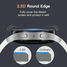 6 sztuk szkła hartowanego kompatybilnego z Galaxy Watch 5 4 3 42mm 44mm 40mm 46mm folia przeciw zarysowaniom Watch4 klasyczne folie ochronne na ekran prezent na urodziny, rodzinę, przyjaciół folia ochronna na ekran zegarka, etui na zegarek, akcesoria do zegarków