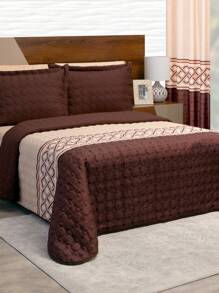Home Elephant Light Double Coffee Duvet Two Views Arona - Coffee Brown - View 3