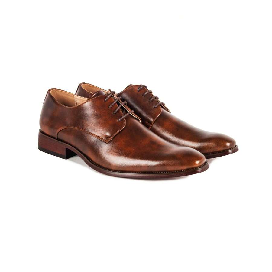 Signature Men's Plain Toe Dress Shoes - Màu nâu Sô-cô-la - Xem 1