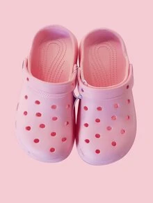 Zuecos Plataforma para Mujer, Sandalias Planas  Plástico De Mujer Playa moda, Zapatillas De Tacon Rosas Blancas, Zuecos De Mujer Negro, zapatos Para Hombres Como de Mujer Primavera Y Verano Ideales Para Playa - Rosa - Ver 4