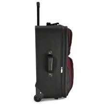 Amsterdam 4 Pieces Set Soft Shell Expandable Rolling Upright Luggage - 酒紅色 - 查看 7
