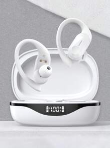 Lenovo LP75 蓝牙耳机，带显示屏的耳挂设计，超长续航5.3小时，HIFI音质，低延迟，适合音乐、游戏、跑步，防水，带麦克风的无线耳塞