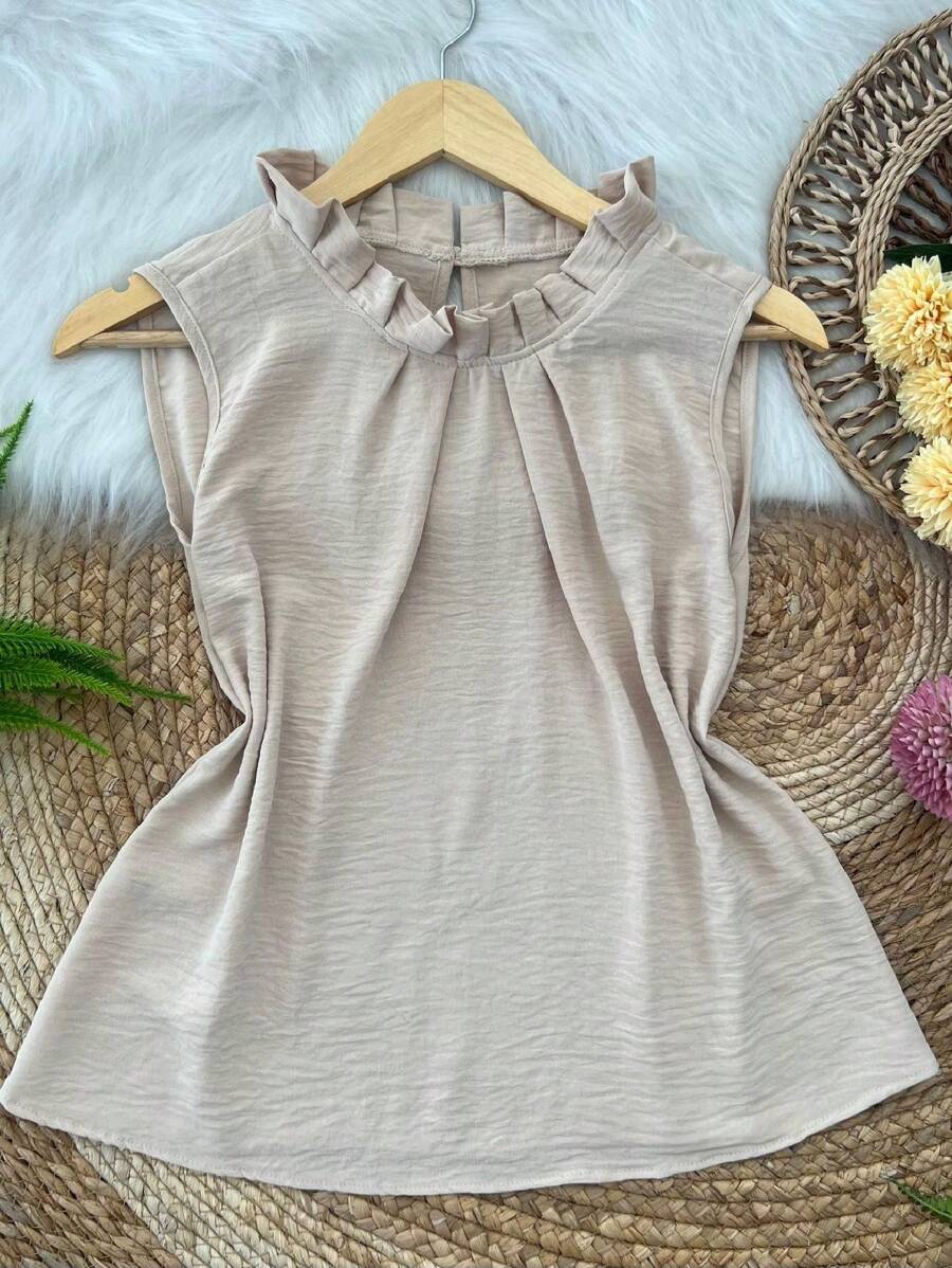 Women Tops - 杏色 - 查看 1