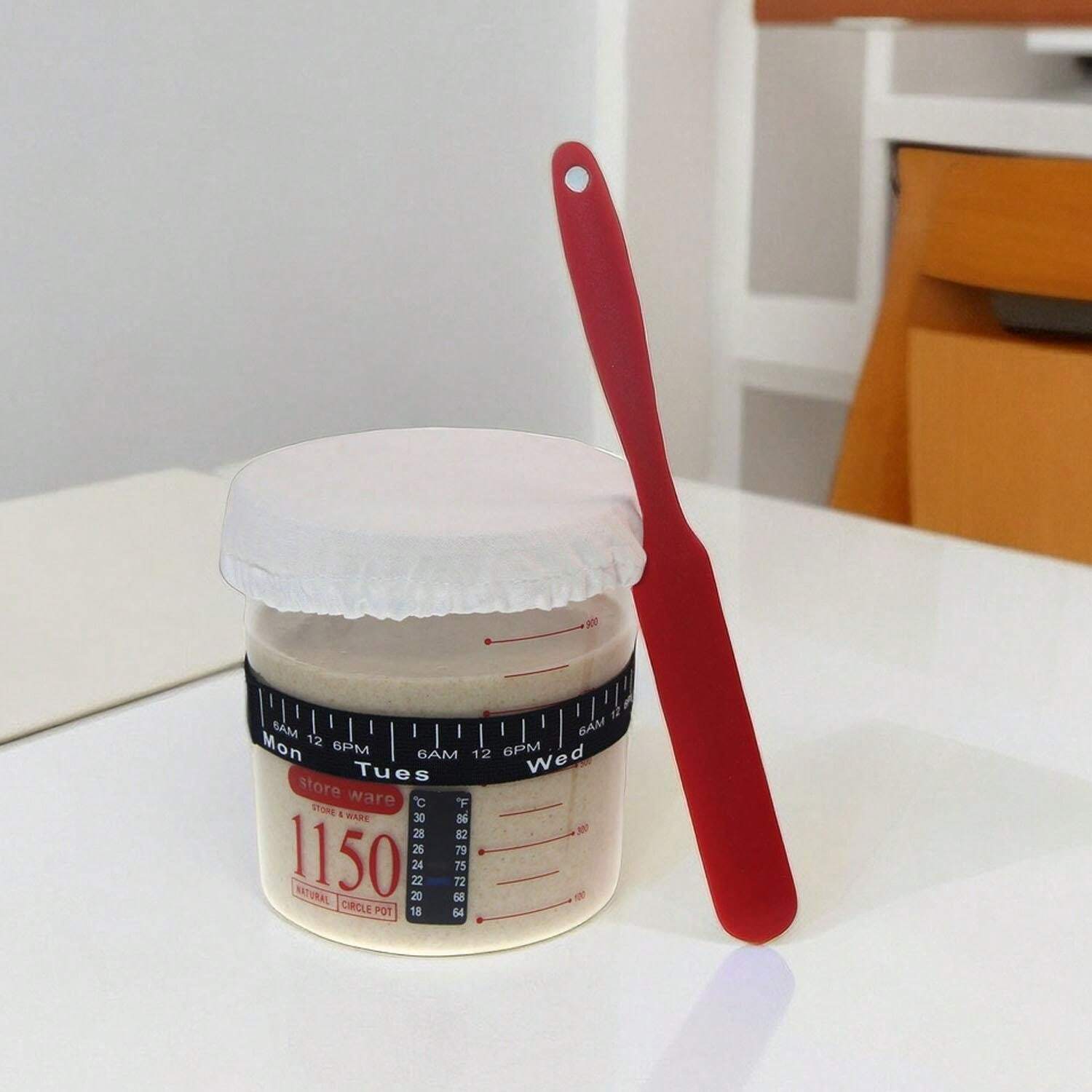 Tel Charme Sauerteig Starter Kit - 1000ml Gärglas Mit Spatel