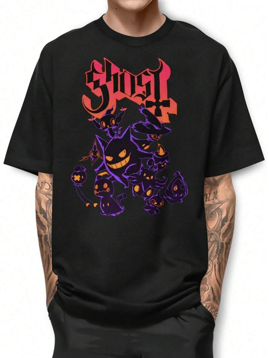 Men T-Shirts - 黑色 - 查看 1