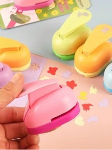 1/2/3/4/5/6/7pcs Embossing Tools Set, Embossing Punch Press Machine, Student Handmade DIY Crafts Supplies (Pattern Selectable, Color Random, Package Options Available) - Multicolor - View 7