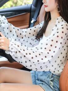 1pc Women's Chiffon Shawl, Sunscreen Cape Shawl, Cycling & Driving & Outdoor Protective Sleeves Cardigan For Summer Casual - Multicolor - View 10