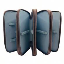 1 Lapicera con 4 cierres para 72 lápices, Bolsa para lápices, 1Estuche De Lápices Con 72 Ranuras, Lapicera Organizadora para lápices (NO INCLUYEN LAPICES) - Café integral - Ver 2
