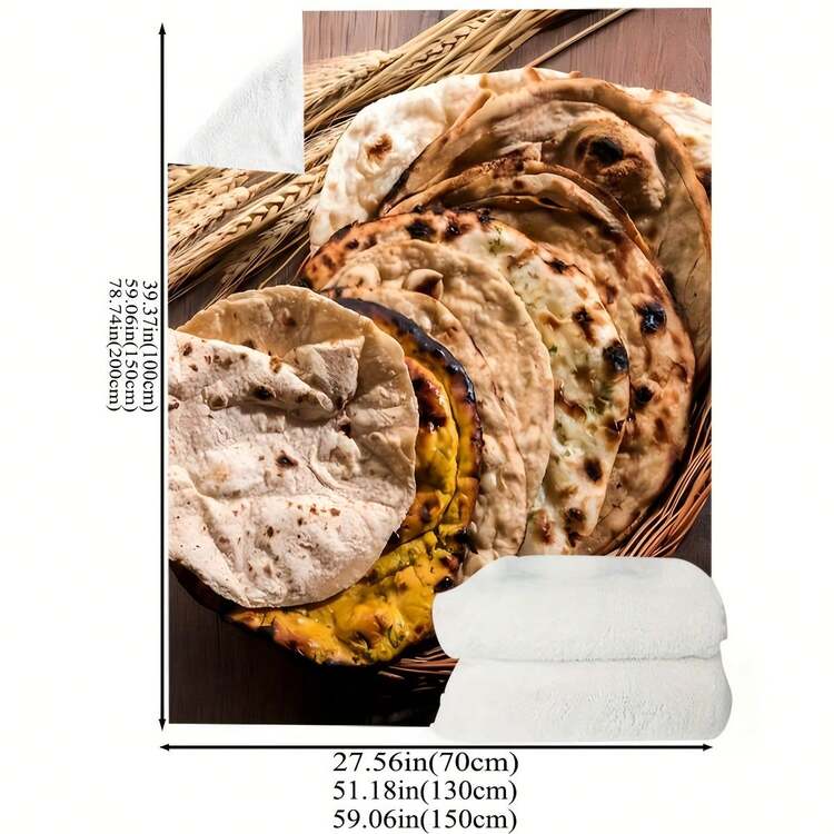 Couverture En Flanelle Amusante Et Réaliste Pour Pizza, Parfait Pour Une Décoration Créative - Multicolore - Voir 4
