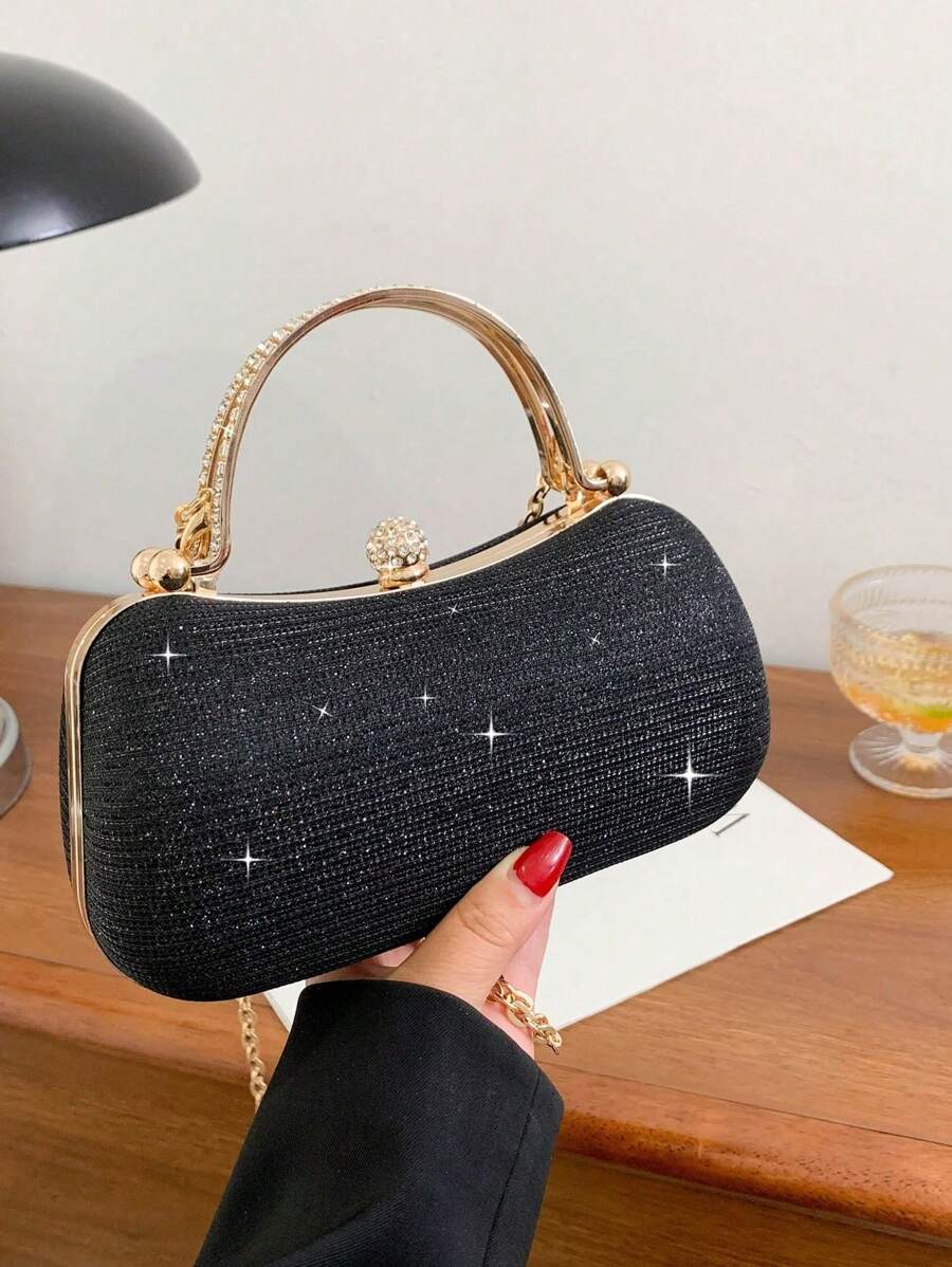 Bolso De Mano Elegante Para Fiestas - Negro - Ver 1