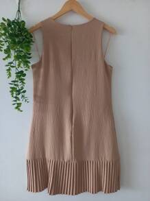 Women Dresses - 卡其色 - 查看 2