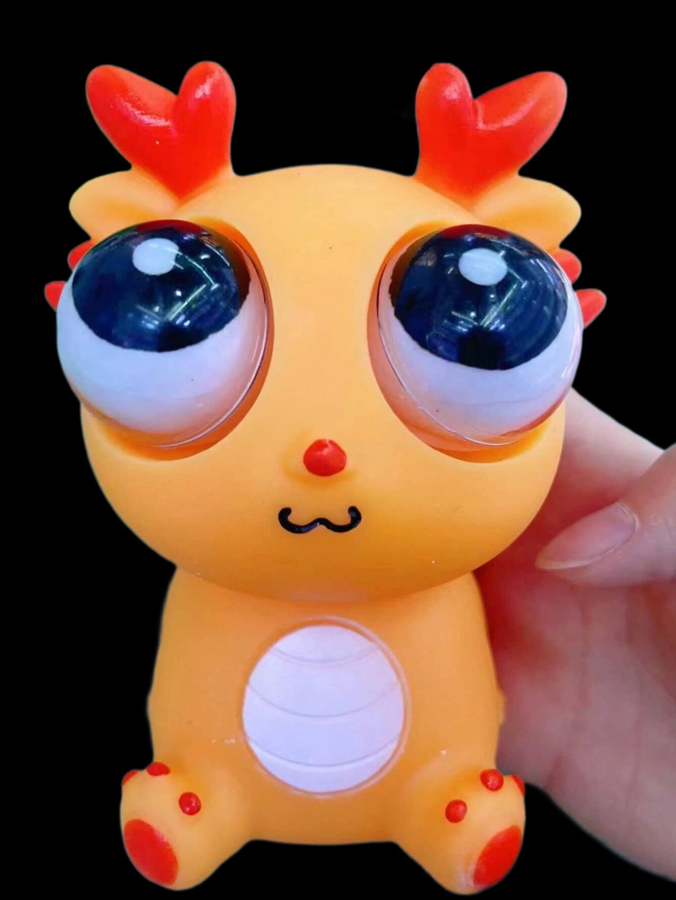 Dragon Squeeze Toy With Cartoon Eyes Popping Out, Novelty Relief