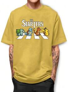 Men T-Shirts - 黃色 - 查看 1