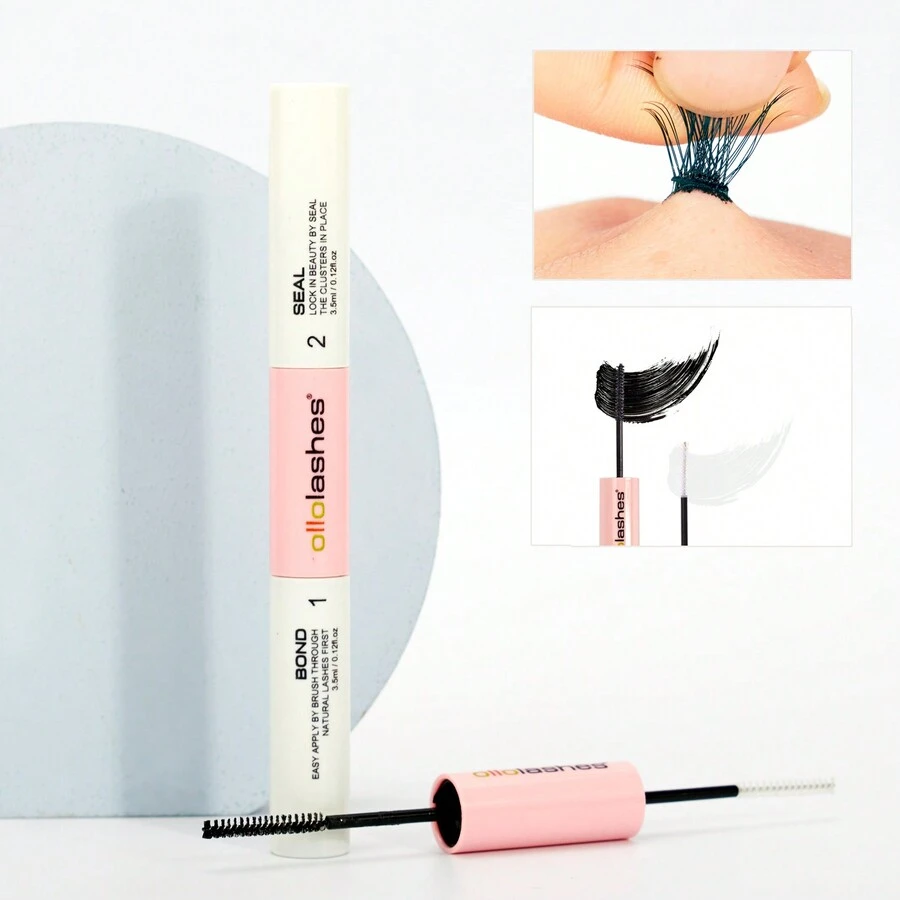 OLLOLASHES Lash Cluster Glue / Bond And Seal 3.5毫升/3.5毫升,專為假睫毛叢使用的粘合劑,快速乾燥,防水持久,diy睫毛延長 - 黑色 - 查看 1