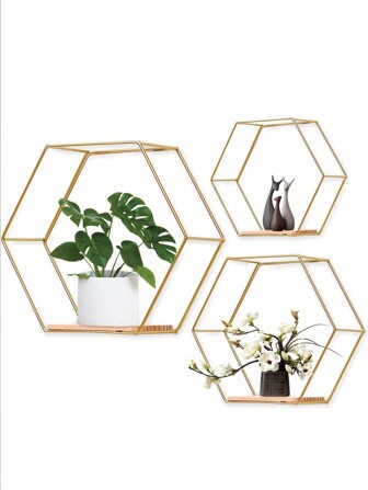 1pc Home Wall-Mounted Multi-Functional Decoration Rack With Strong Load-Bearing Capacity For Potted Plants, Ornaments, Office Supplies And Handicrafts, Vintage Style Fall Home Decor  Room Decor