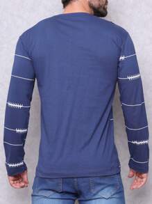 Men T-Shirts - Màu xanh hải quân - Xem 3