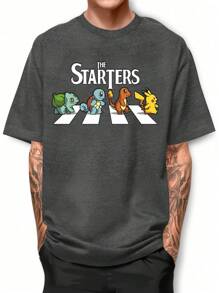 Men T-Shirts - 深灰色 - 查看 1