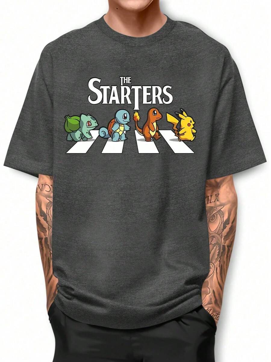 Men T-Shirts - 深灰色 - 查看 1