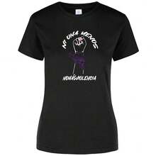 T-Shirt For Women Printed Women's Day 8m Not One Less - Black - View 2