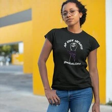 T-Shirt For Women Printed Women's Day 8m Not One Less - Black - View 3