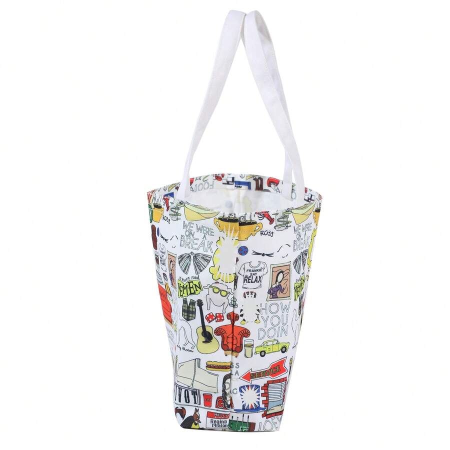 化妝品收納袋，亞麻化妝包，旅行包，手提袋 - 亮橙色 - 查看 1