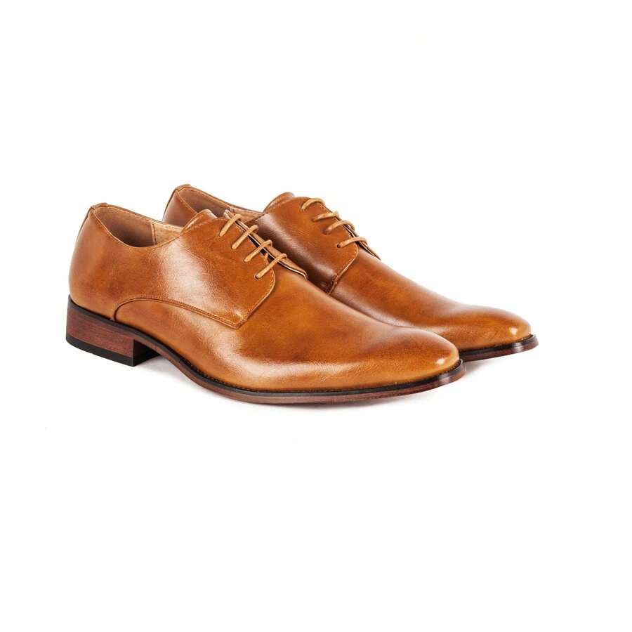 Signature Men's Plain Toe Dress Shoes - Beige - View 1