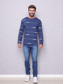 Men T-Shirts - Màu xanh hải quân - Xem 4