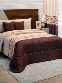Home Elephant Duvet With King Size Coffee Sheets Two Views Arona - Coffee Brown - View 3