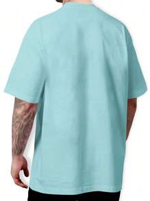 Men T-Shirts - Màu xanh nhạt - Xem 2