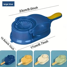 1pc 2-In-1 Dumpling Wrapper Maker, Creative Dumpling Making Machine, Kitchen Diy Dumpling Making Tool, Manual Corn Cake Maker, Dumpling Press Mold And Noodle Press, Kitchen Gadget And Tool, Small Kitchen Appliance - Blue - View 3
