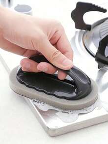 1 Miếng Đá nhám Bọt biển , Nano Bọt biển Ảo thuật , Phòng bếp Rỉ sét Khử nhiễm Hiện vật Bọt biển Bàn chải làm sạch - màu đen - Xem 3