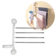 Toallero Porta Toallas Baño Gancho Para Colgar Con Chupones - Blanco - Ver 4