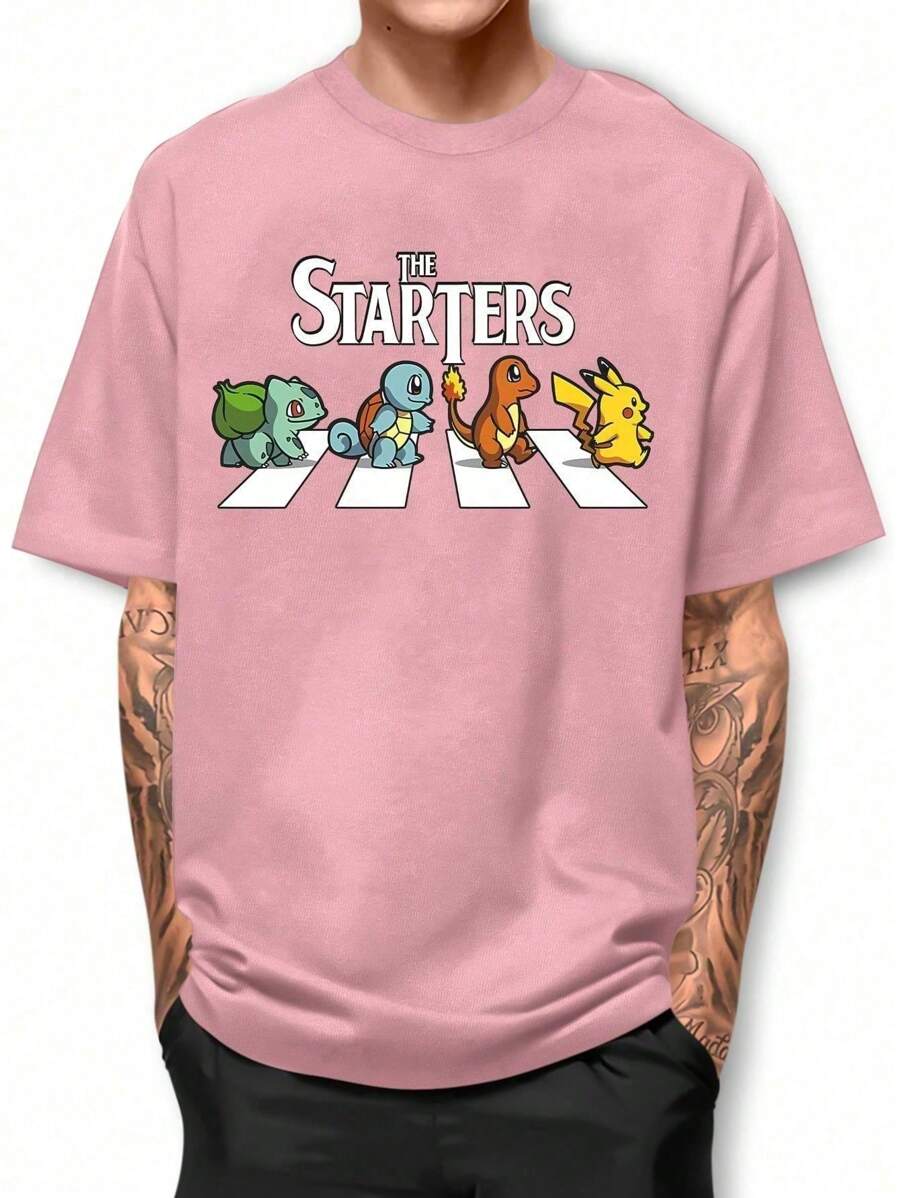 Men T-Shirts - 淺粉色 - 查看 1